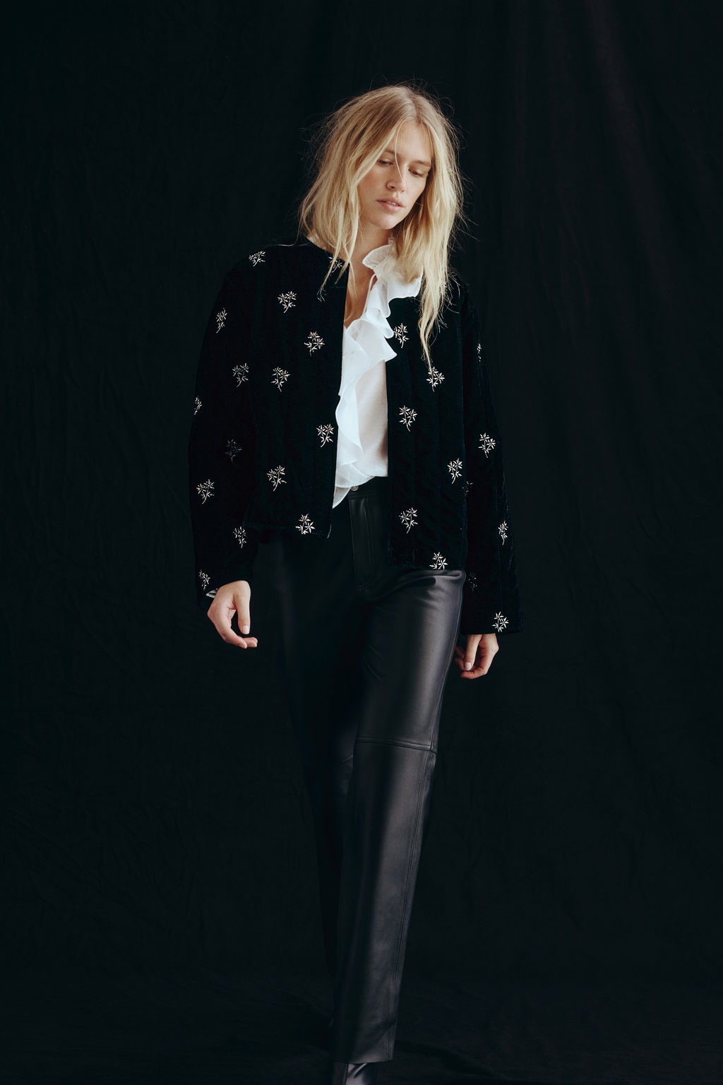 Chaqueta de terciopelo con dise?o bordado - H&m фото 3