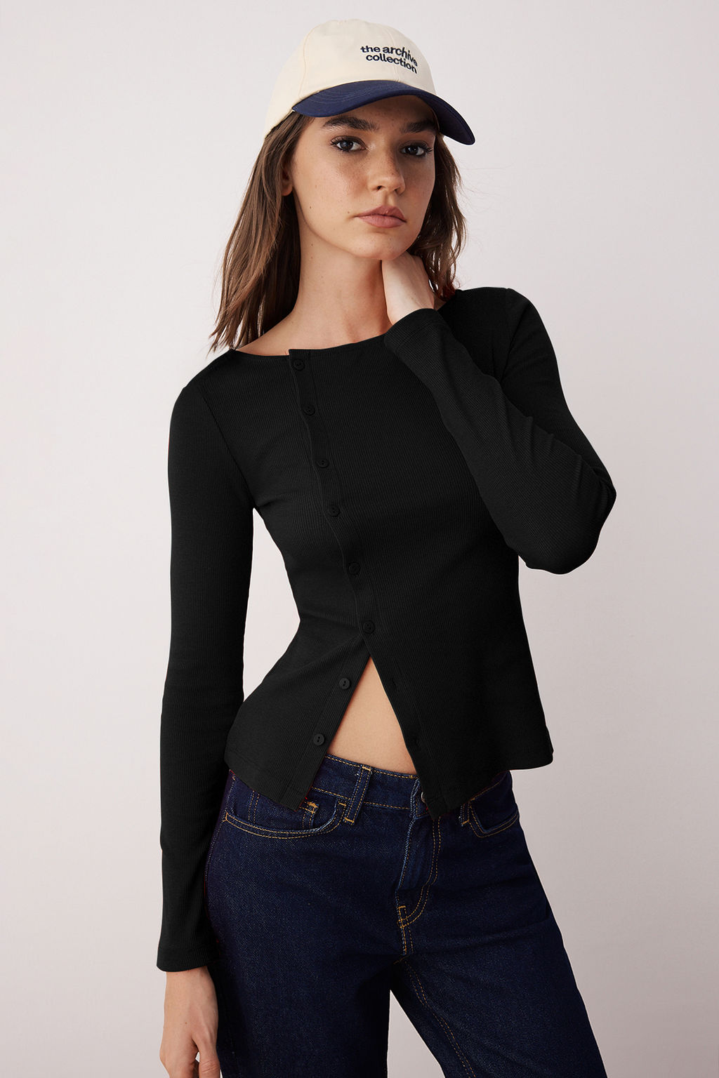 K?rm?z? Dugmeli Bisiklet Yaka Vucuda Oturan Fitilli Esnek Orme Bluz TWOAW26BZ00104 - Trendyolmilla фото 2