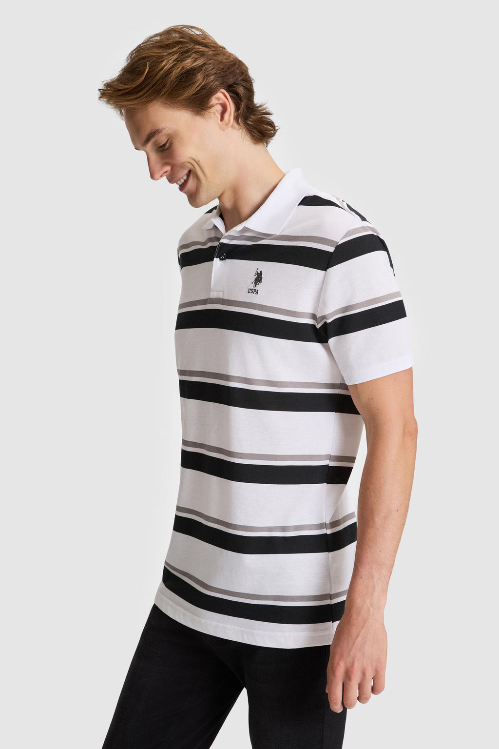 Erkek Siyah Regular Fit Polo Yaka Ti__rt