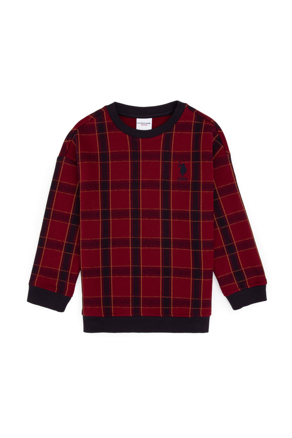 Erkek _ocuk Bordo Bisiklet Yaka Sweatshirt