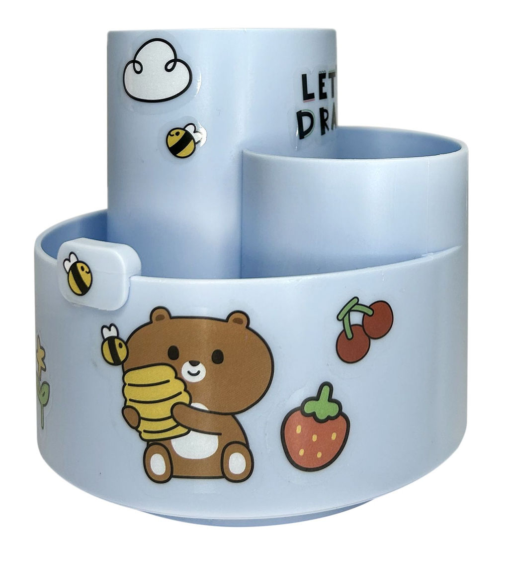 Подставка для канцелярских принадлежностей LOREX KIDS STICKERS WHITLY вращающаяся, 3 отд. ...