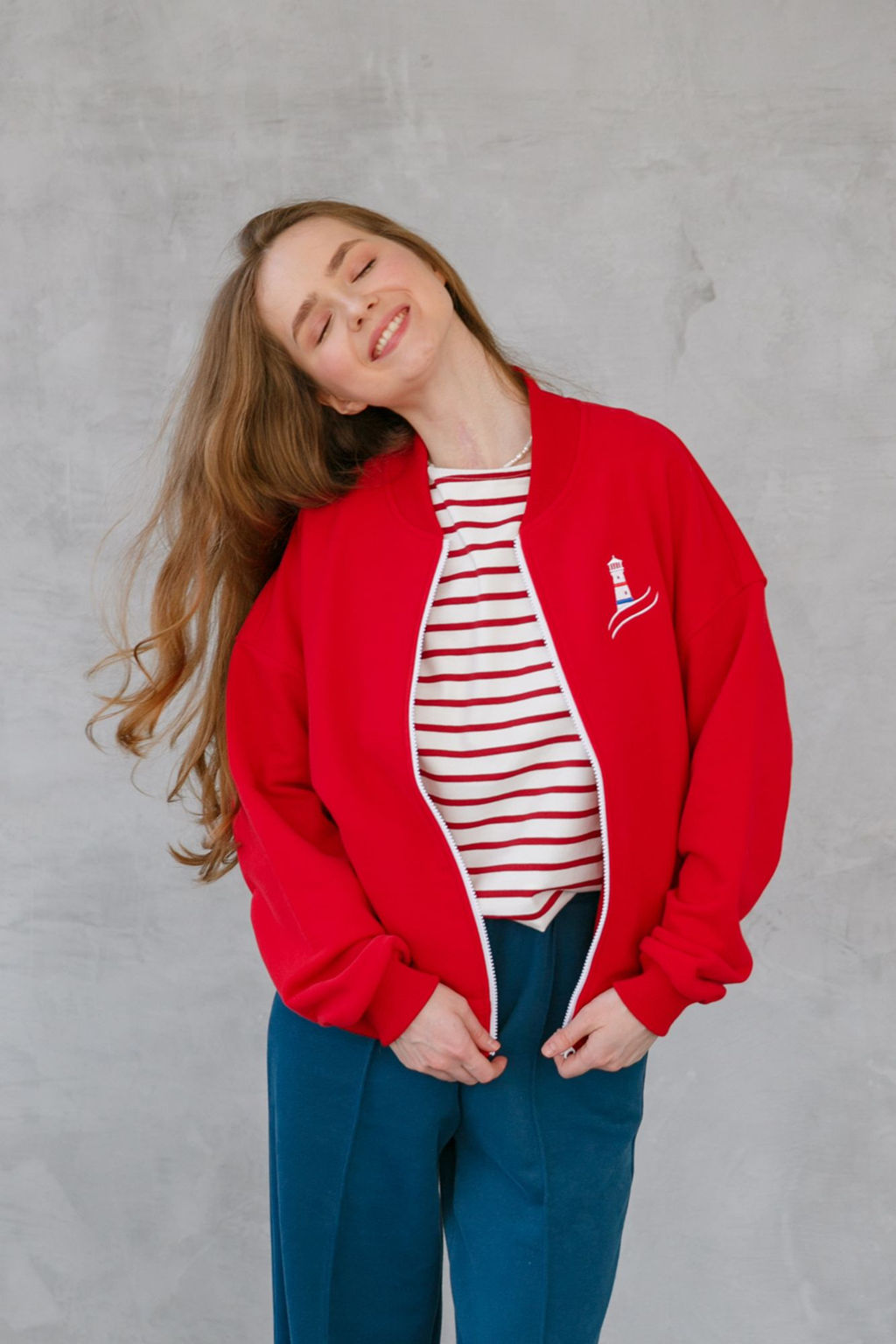 Бомбер женский Lighthouse Red - Captain's mate фото 8