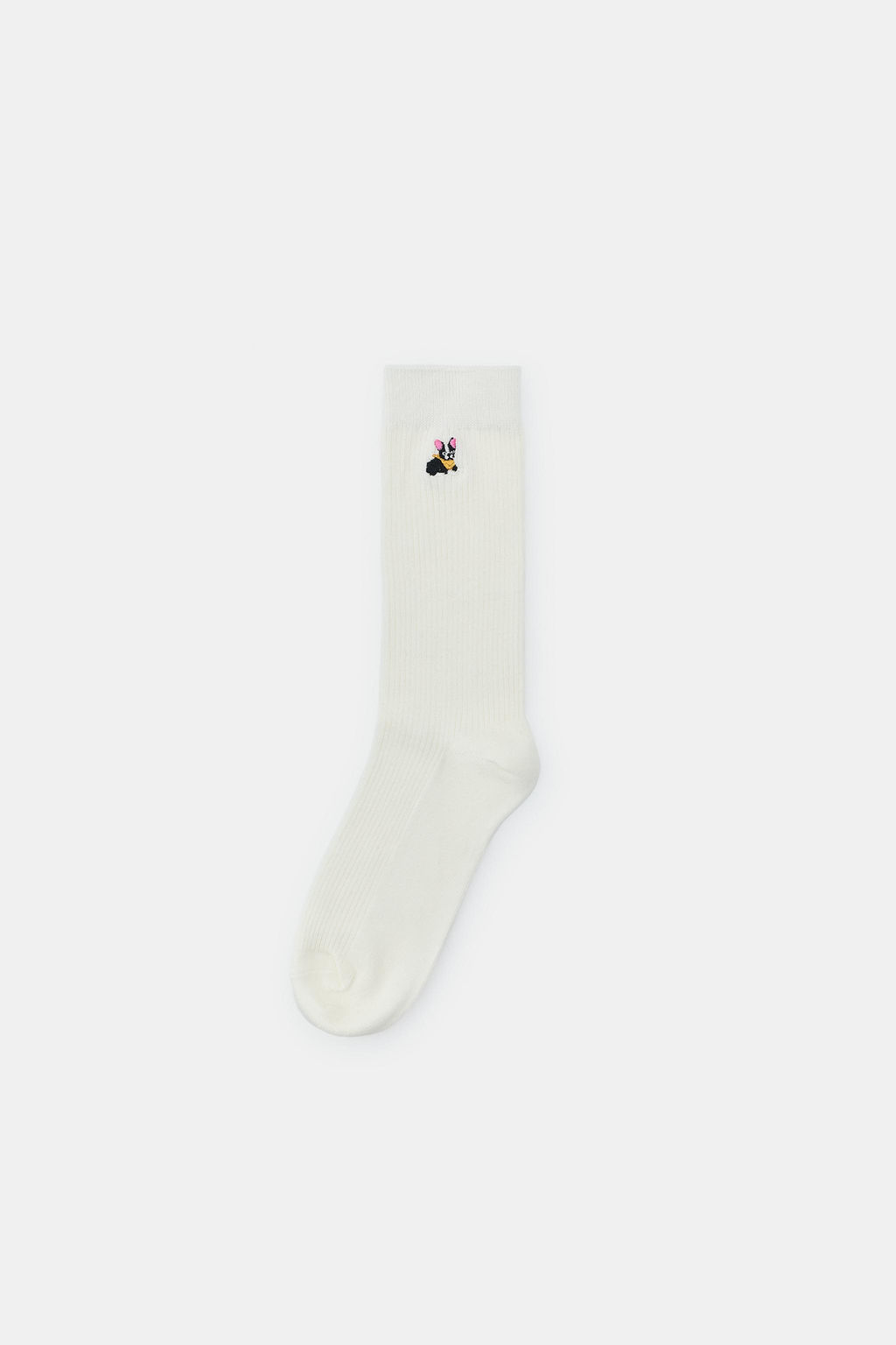 MICRO RIBBED COTTON SOCKS WITH BULLDOG - Zara фото 2