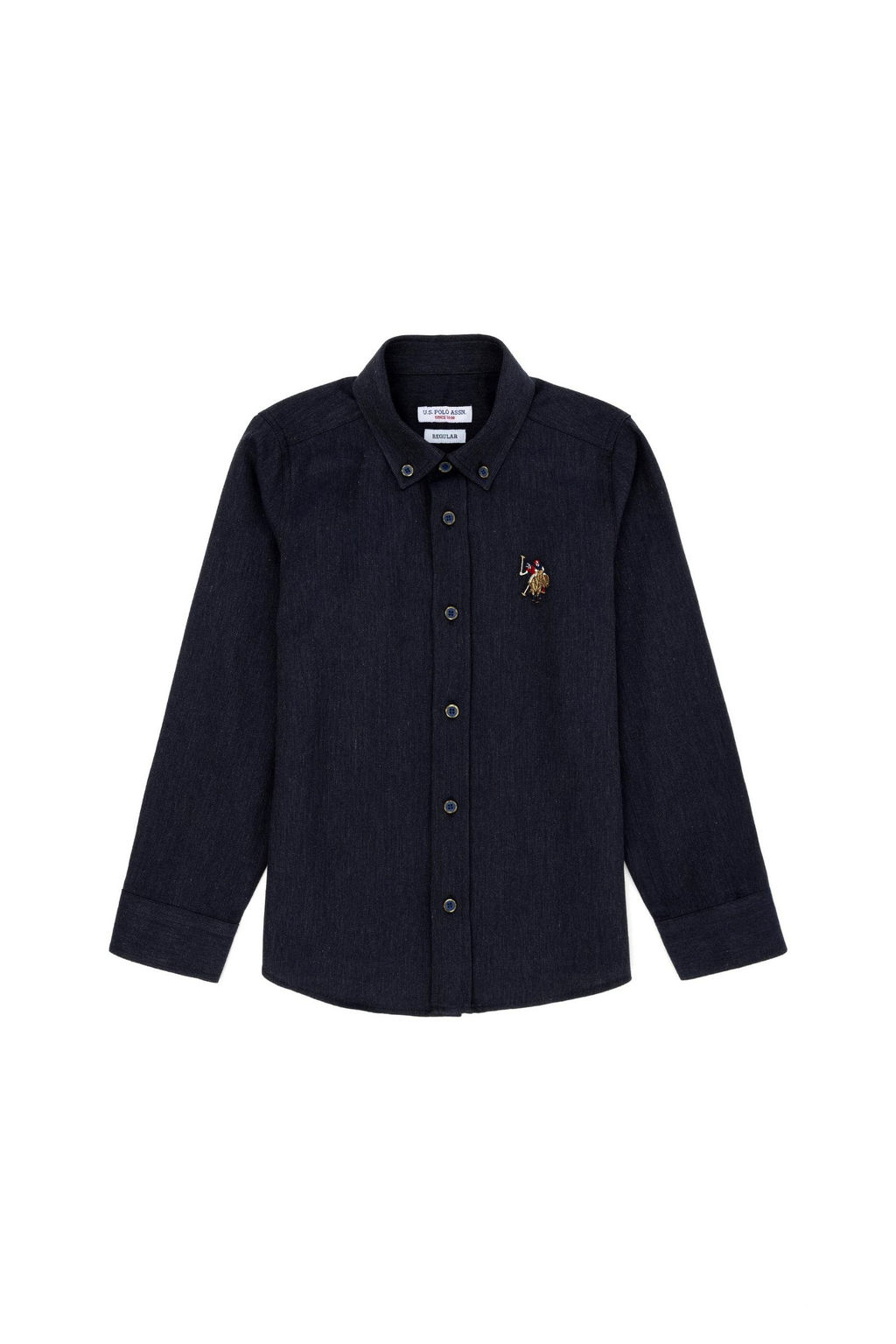 U. S. Polo Assn Темно-синяя рубашка с длинным рукавом для мальчика - U.s. polo assn фото 4