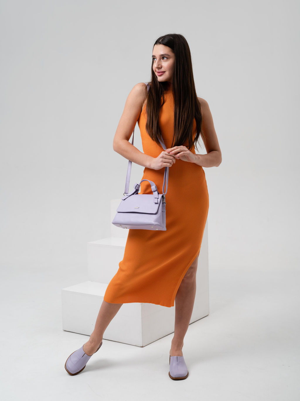 Сабо 5132.23663br.Лиловый+коричневый