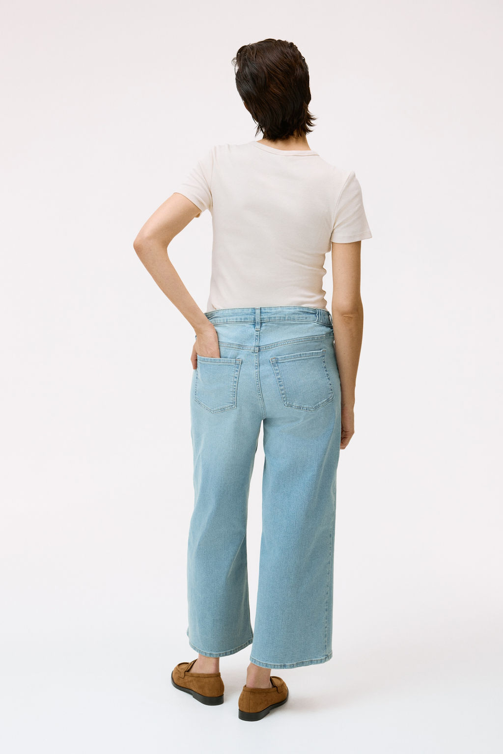MAMA Wide Low Waist Ankle Jeans - H&m фото 10