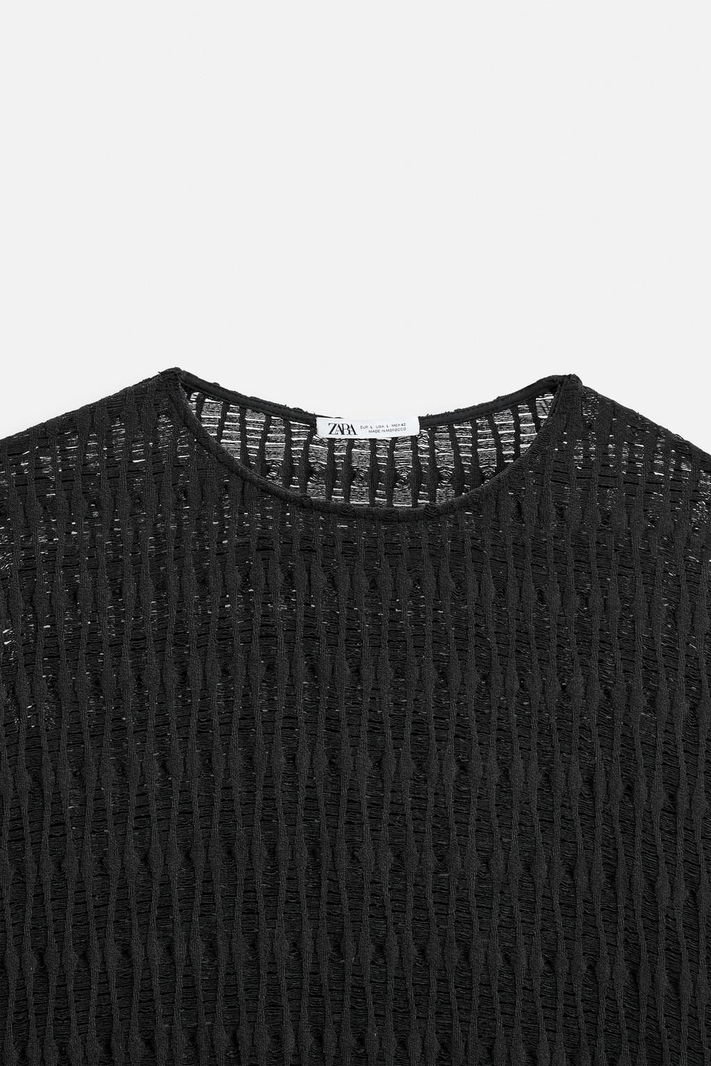 TEXTURED OPEN-KNIT SWEATER - Zara фото 9