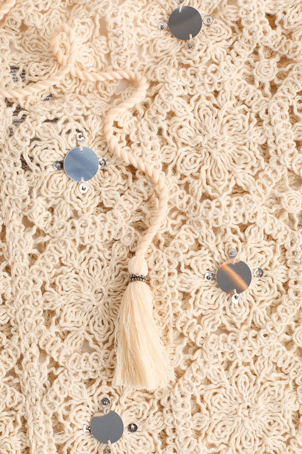 Vestido playero efecto crochet con lentejuelas - H&m фото 6
