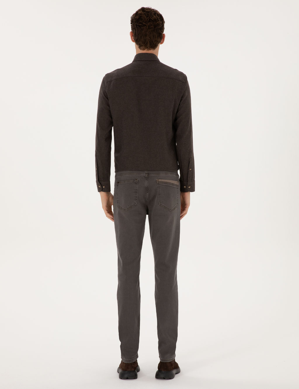 Kahverengi Slim Fit Jean Pantolon