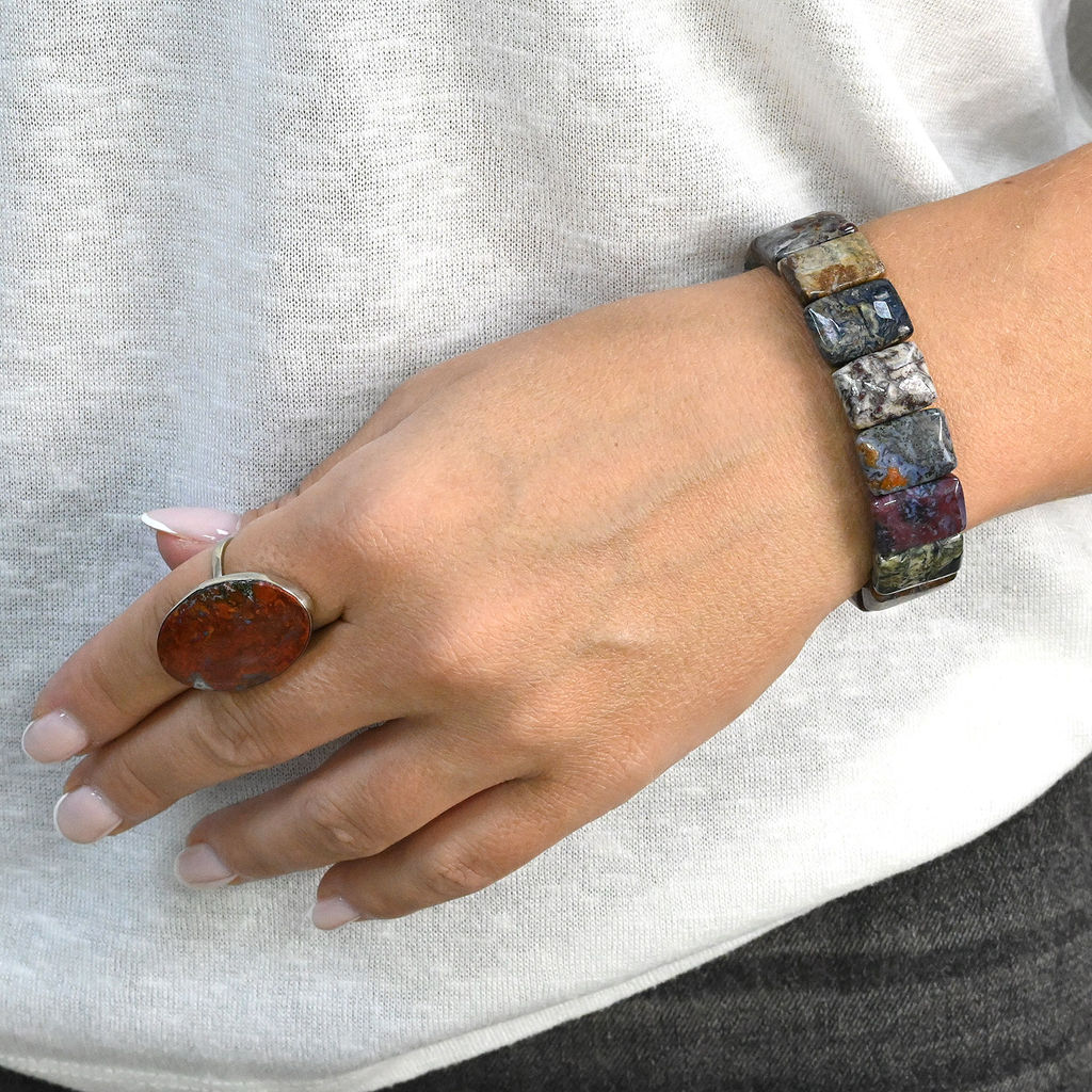 Браслет из Петерсита прямоугольник 17*12мм, 43,5г