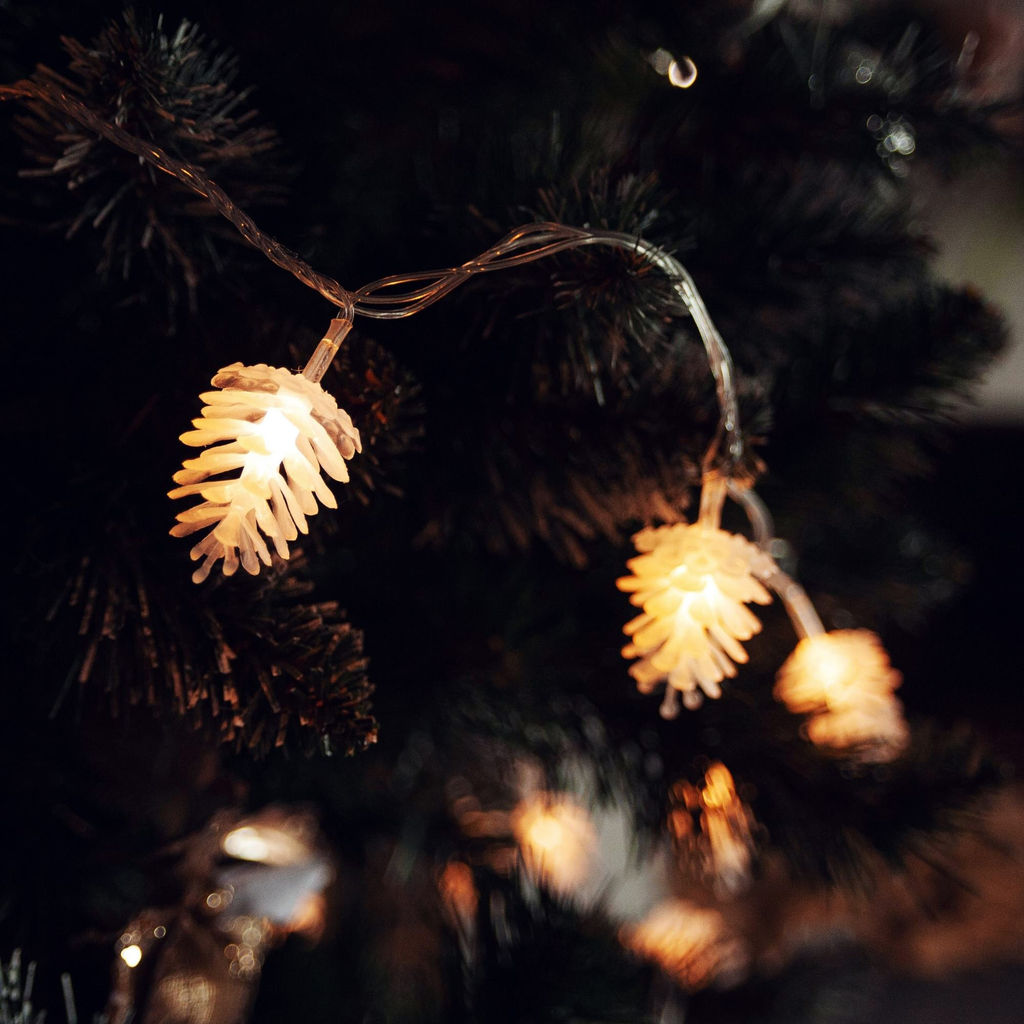 ULD-S0500-050/DTA WARM WHITE IP20 PINE CONES Гирлянда светодиодная Шишки, 5м. 50 светодиодов. Теплый белый свет. Провод прозрачный. ТМ Uniel - Volpe фото 7