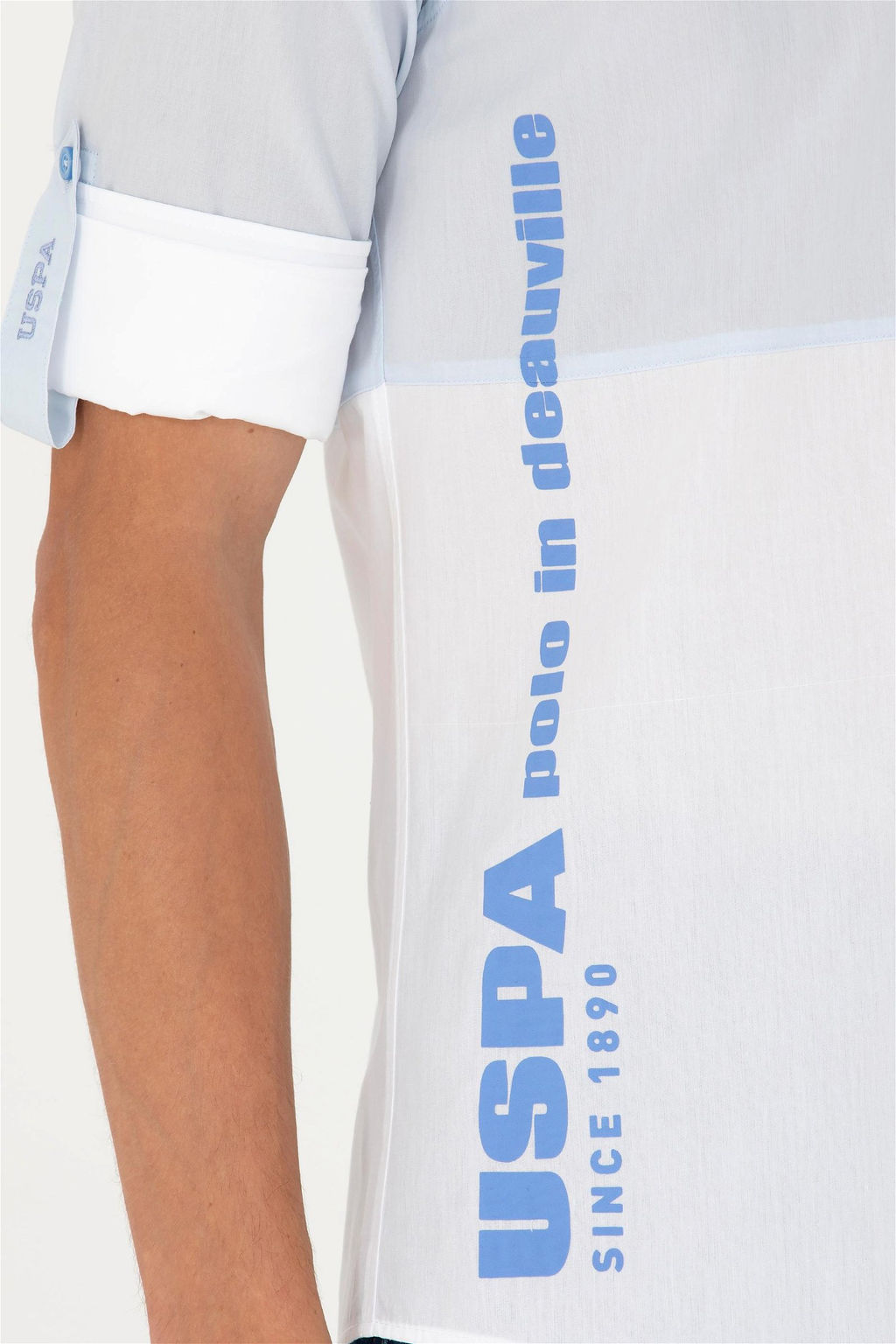 U. S. Polo Assn Мужская синяя рубашка с длинным рукавом - U.s. polo assn фото 14