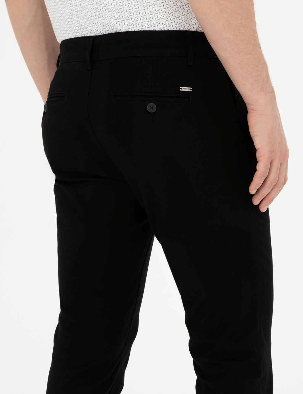 Siyah Slim Fit Kanvas Pantolon