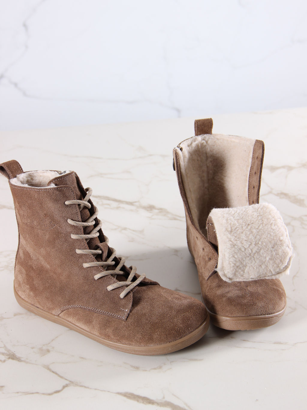 Босоногие ботинки EDART 351.NATAbr.Серо-коричневая замша/байка фото 12