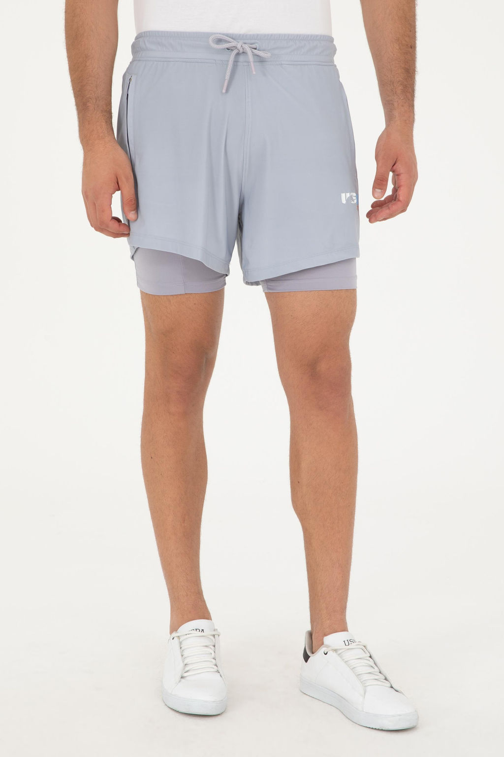 Мужские серые вязаные шорты Неожиданная скидка в корзине - U.s. polo assn фото 2