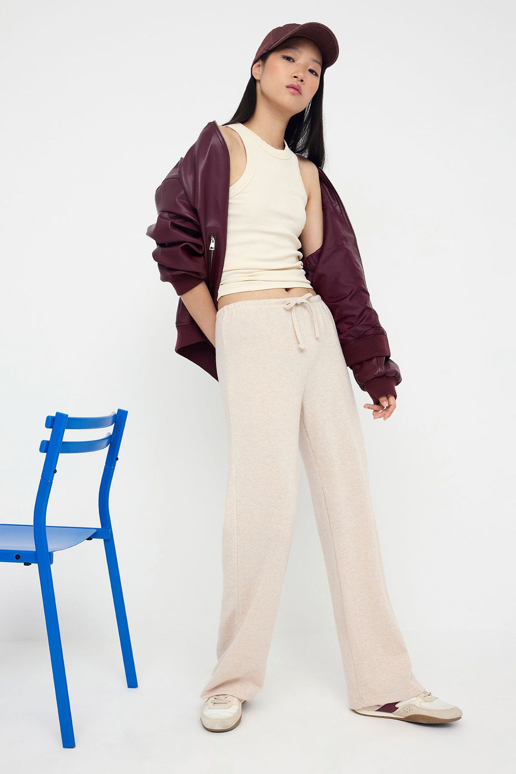 Teen Tas Yumos Wide Leg/Genis Paca Baglama Detayl? Esnek Orme Pantolon TWOAW26PL00025 - Trendyolmilla фото 8