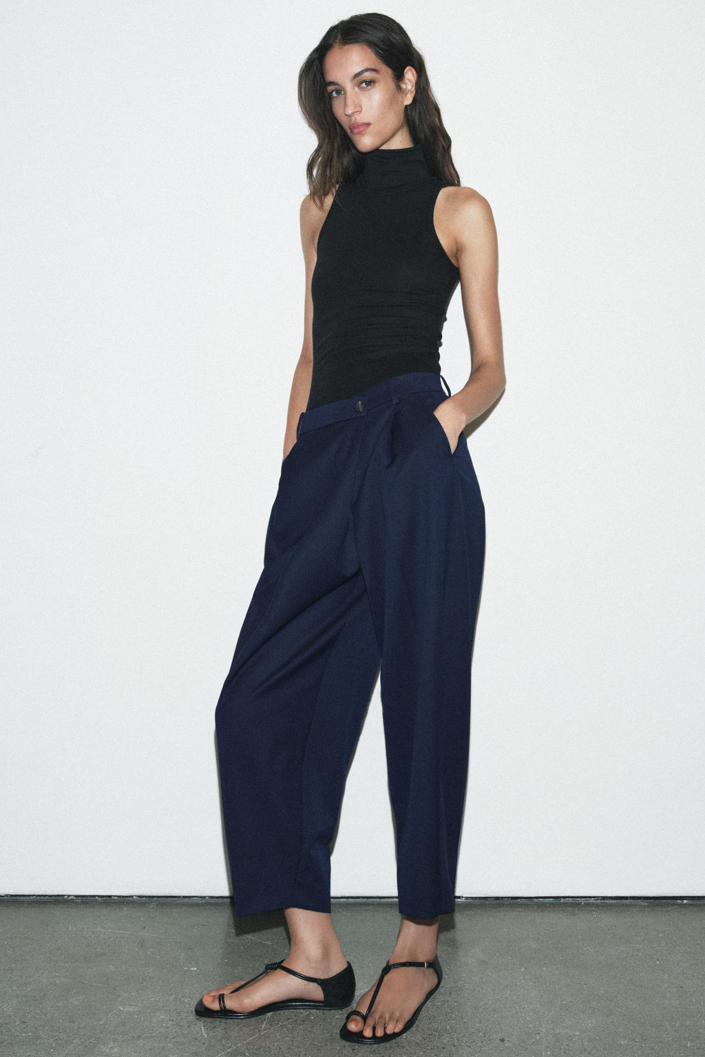CROPPED TROUSERS WITH WRAP WAIST - Zara фото 13