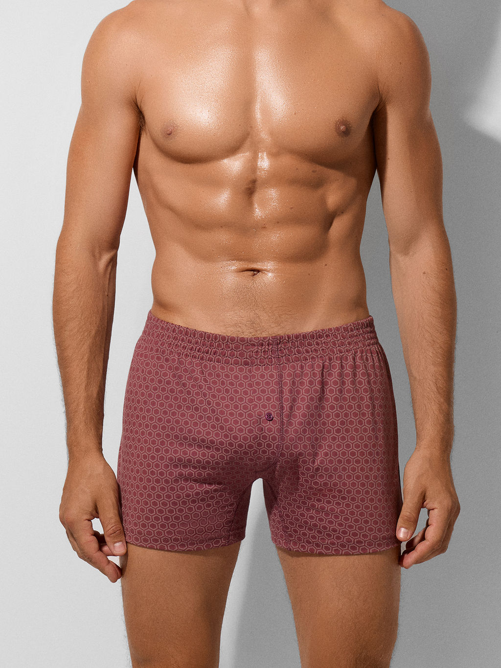 Цена за 2 штуки! Трусы мужские бордовые с принтом