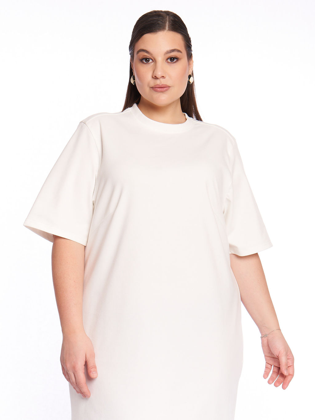 Платье из плотного трикотажа PP51506WHT04