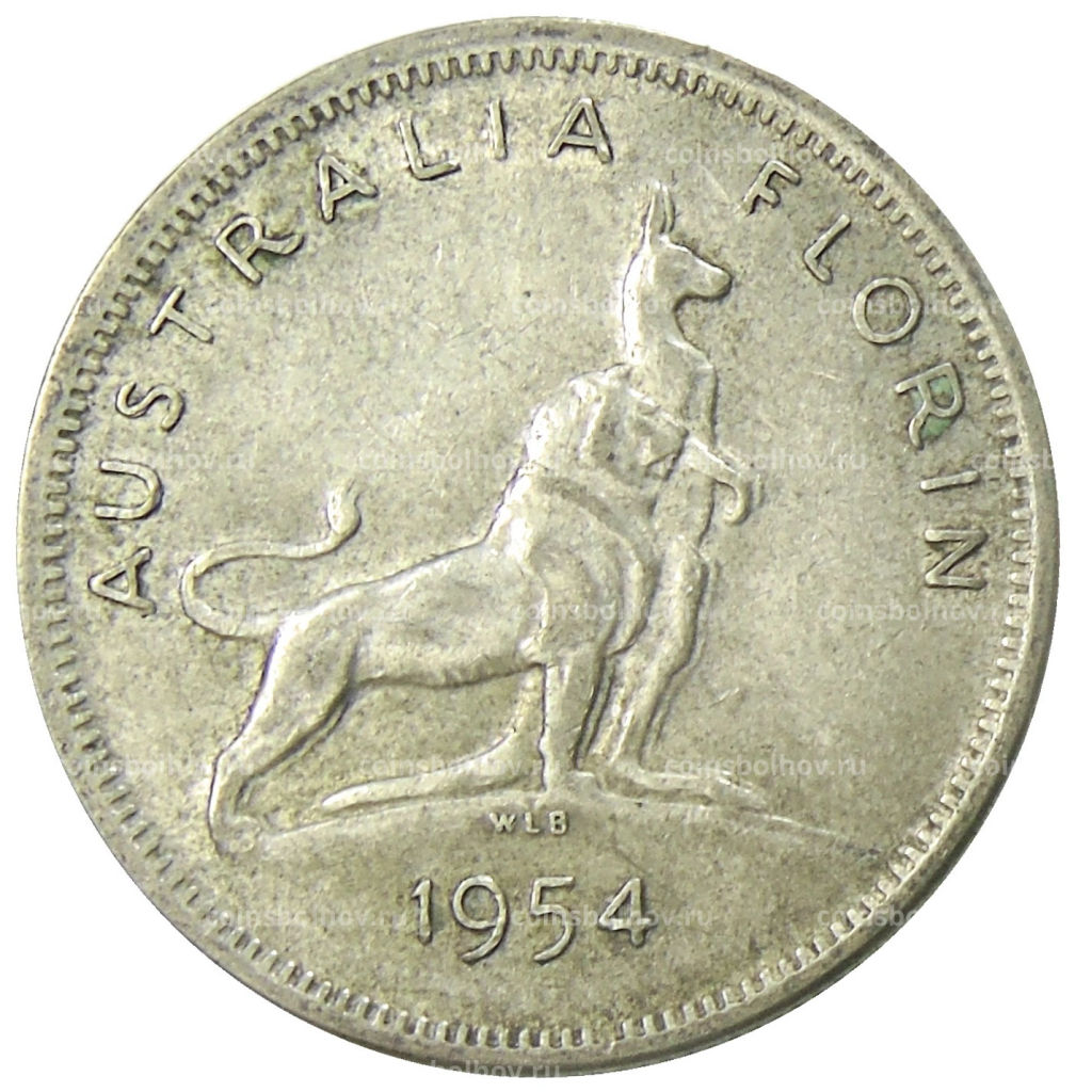 1 флорин (2 шиллинга) 1954 года Австралия  Королевский визит Елизаветы II