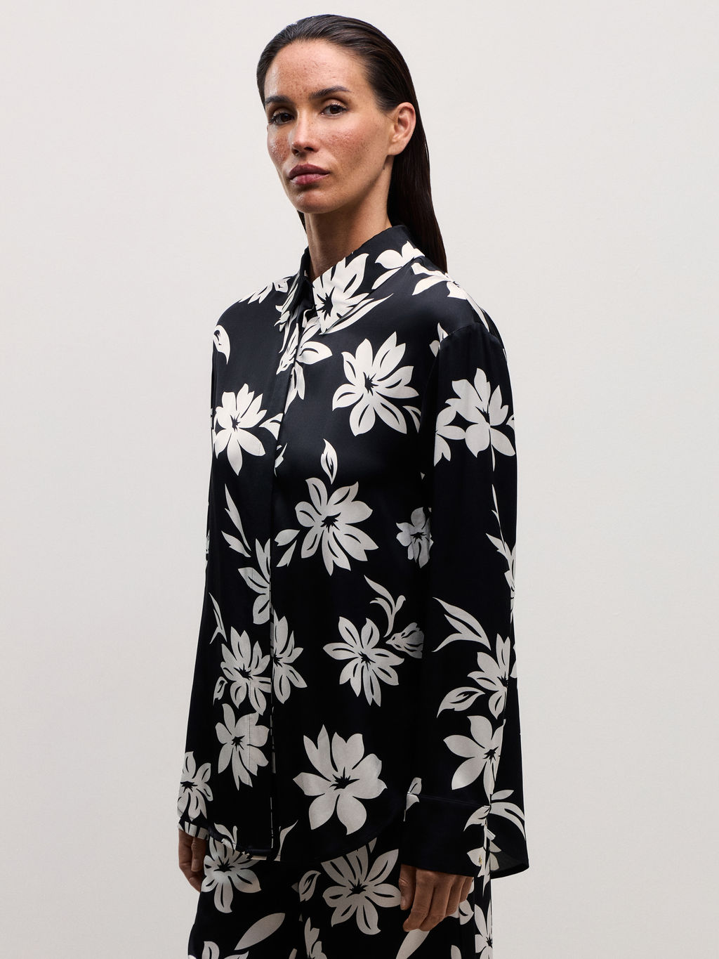 Рубашка из вискозы с длинным рукавом / Zarina  фото 6