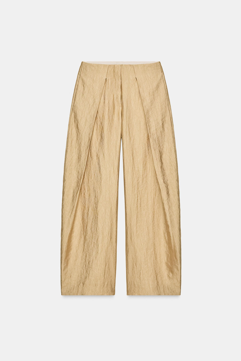 METALLIC PLEATED TROUSERS ZW COLLECTION - Zara фото 4