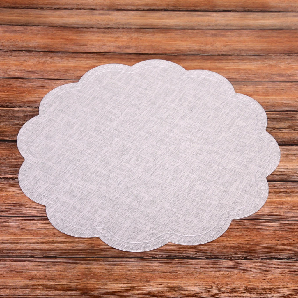 Цена за 3 шт. Салфетка плетеная 38см "Natural", молочная