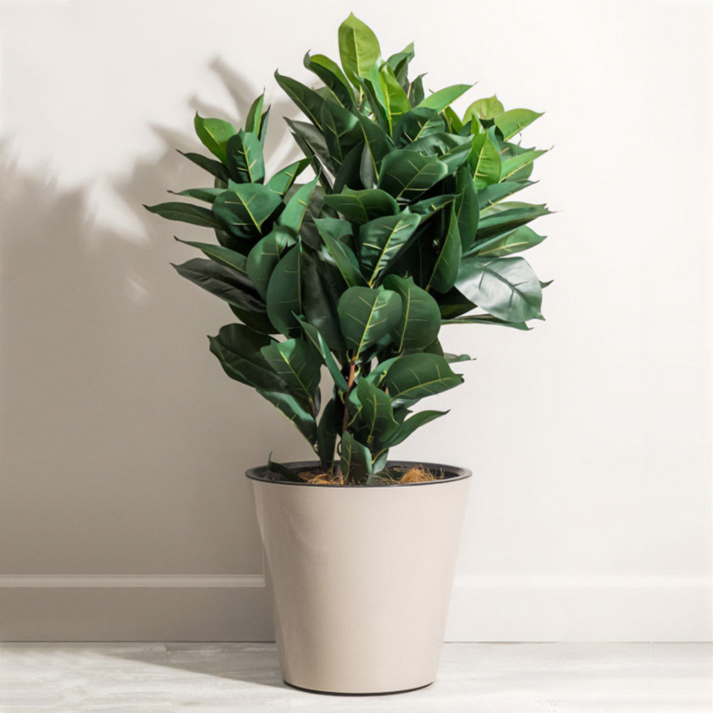 Rosemary Горшок для цветов пластмассовый 1,6л, д16см, h14,5см, с дренажной вставкой, бежевый, Idiland (Россия) - Домашняя мода фото 2