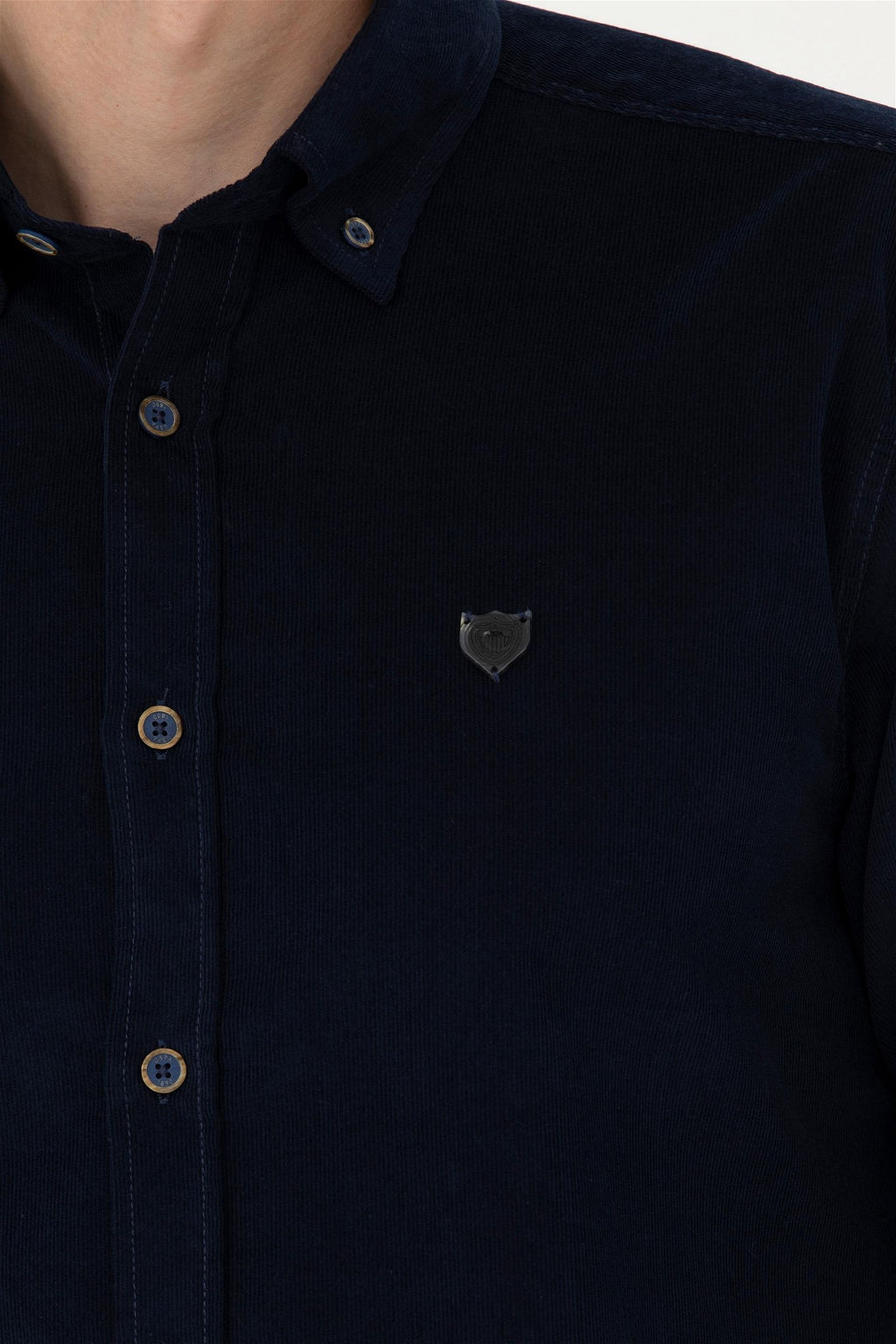 Мужская темно-синяя рубашка с длинным рукавом - U.s. polo assn фото 7