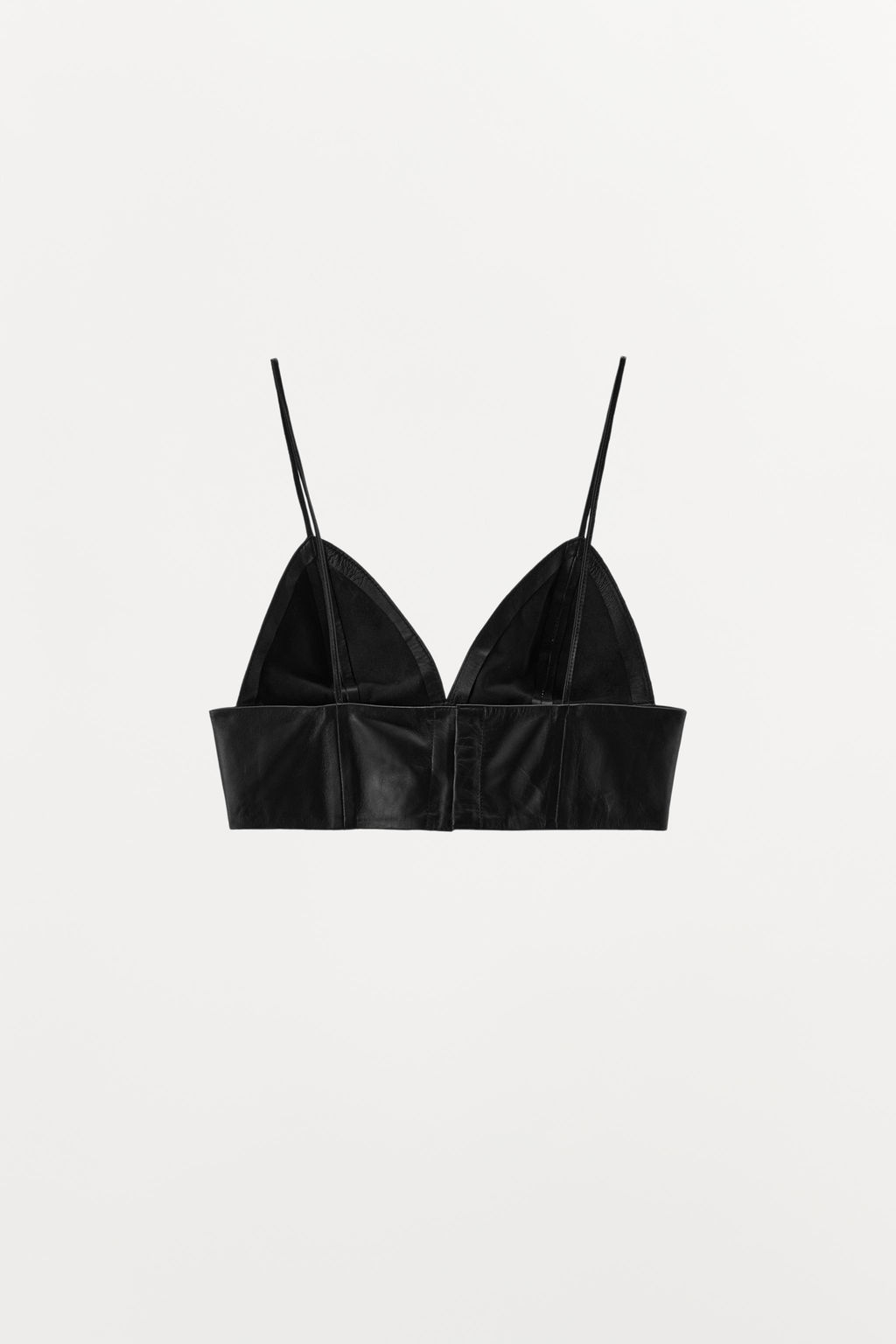LEATHER TRIANGLE TOP - Zara фото 6