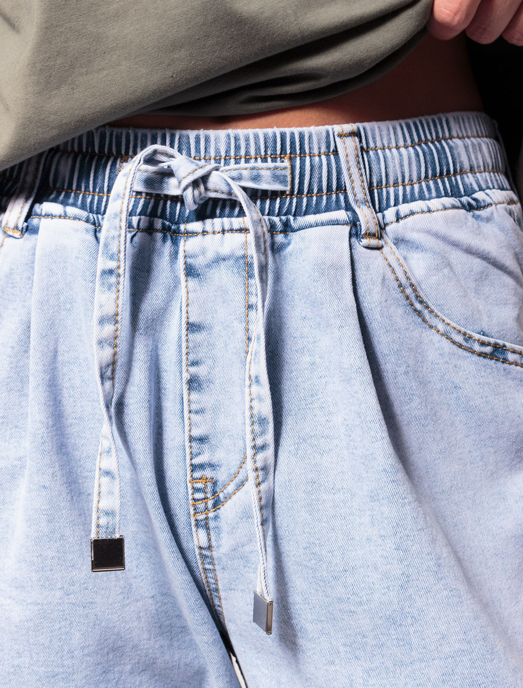 VILATTE / Джинсы джоггеры из облегченного денима фото 2