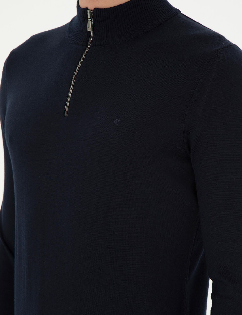 Темно-синий базовый свитер стандартной посадки - Cacharel фото 7