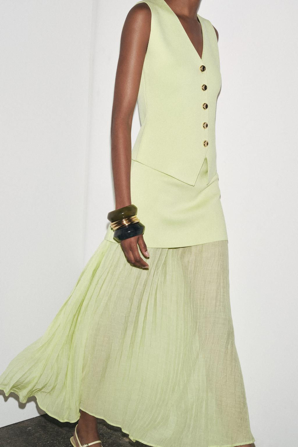 PLAIN KNIT WAISTCOAT TOP - Zara фото 19