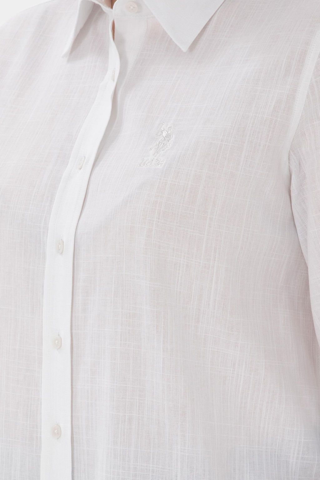 Kad_n Beyaz Uzun Kollu Basic G_mlek Sepette S_rpriz _ndirim - U.s. polo assn фото 7