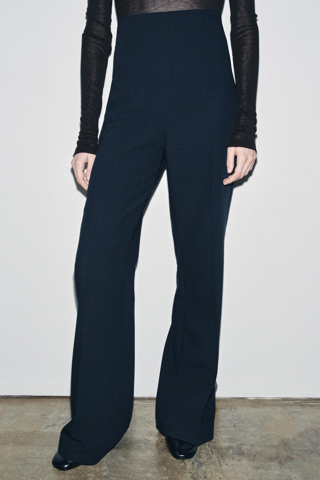ZW COLLECTION HIGH-WAIST ZIP TROUSERS - Zara фото 8