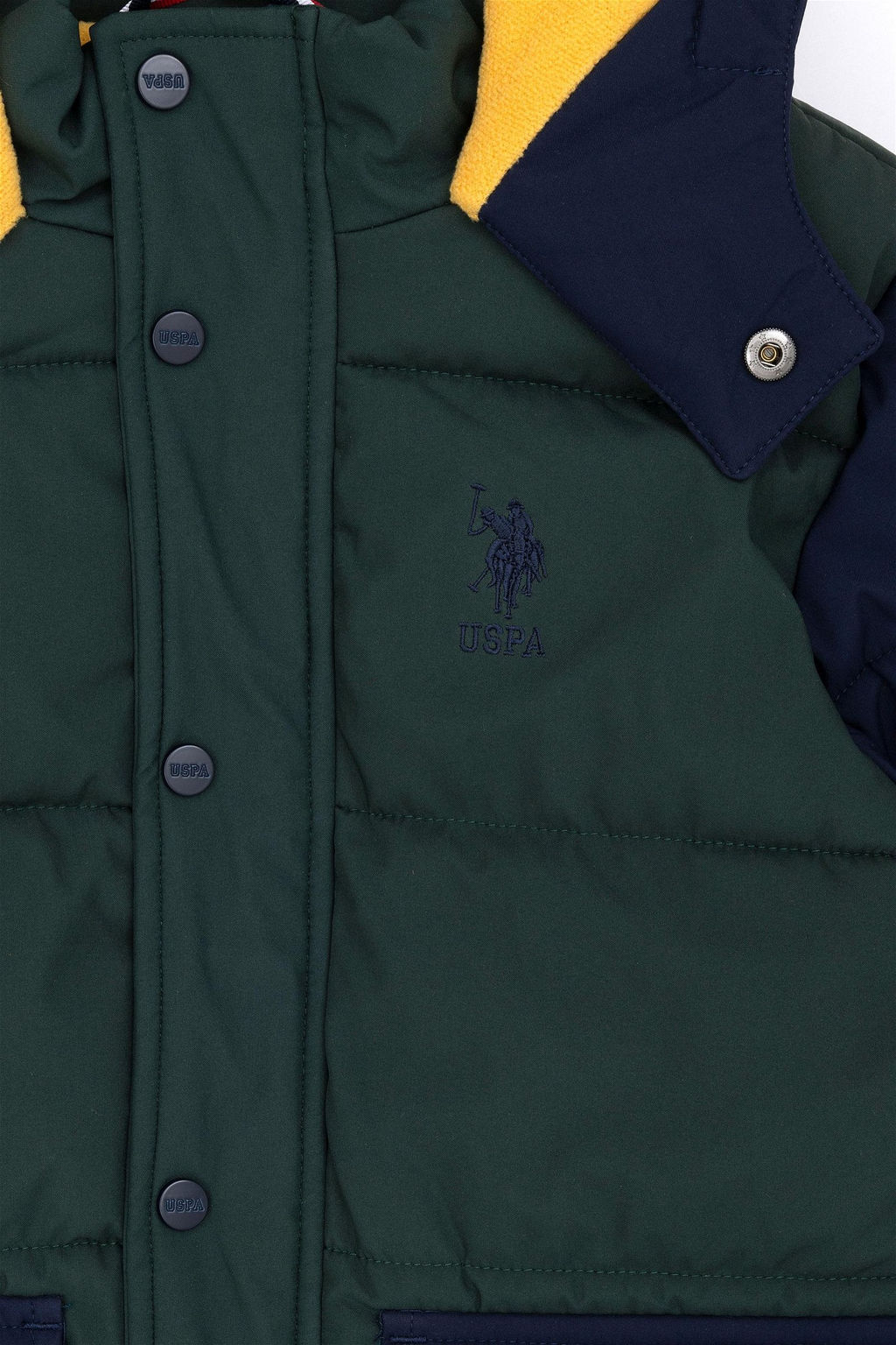 U. S. Polo Assn Зеленое пальто с капюшоном для мальчика - U.s. polo assn фото 6