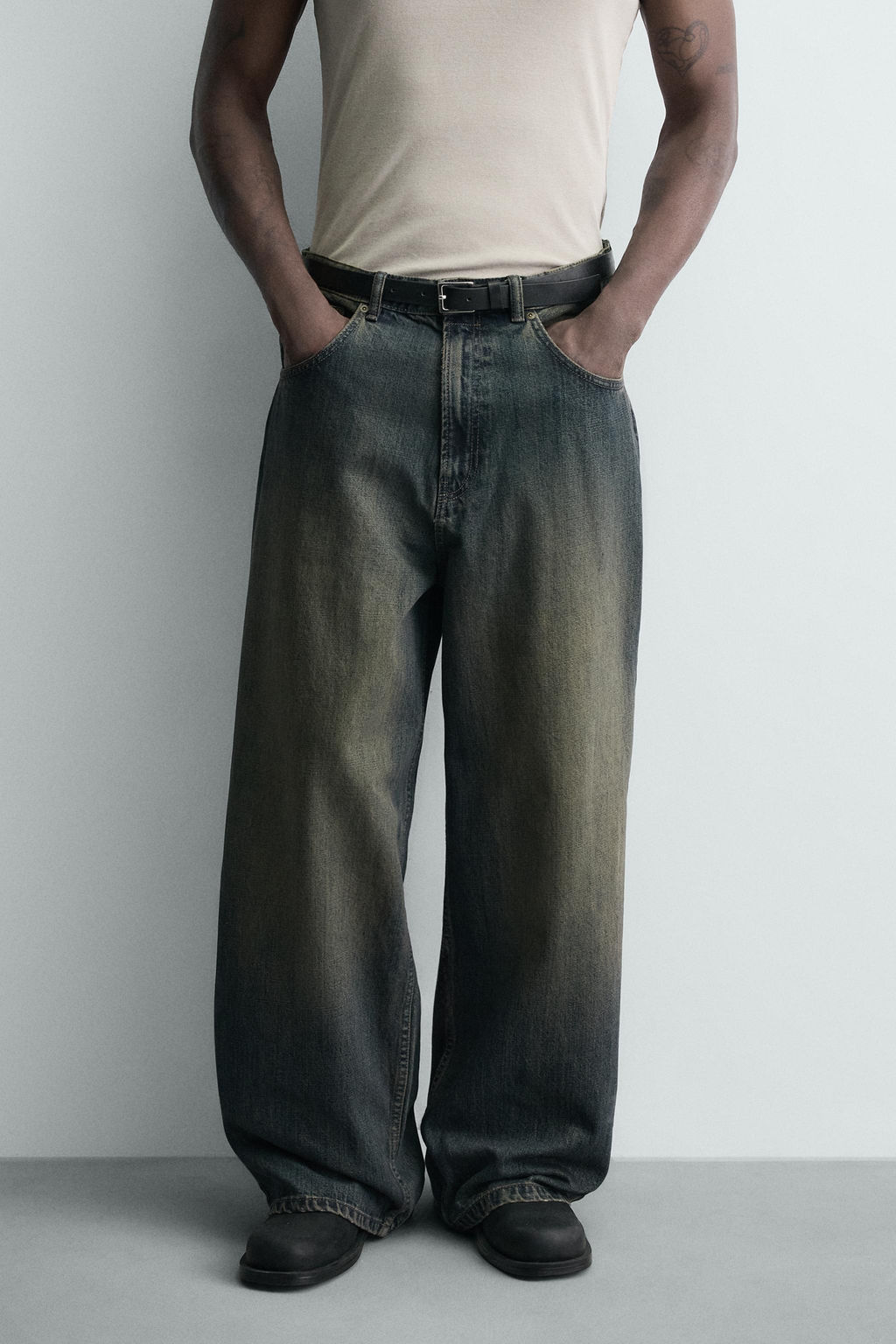 JEANS BAGGY FIT / Azul / Verde - Zara фото 11