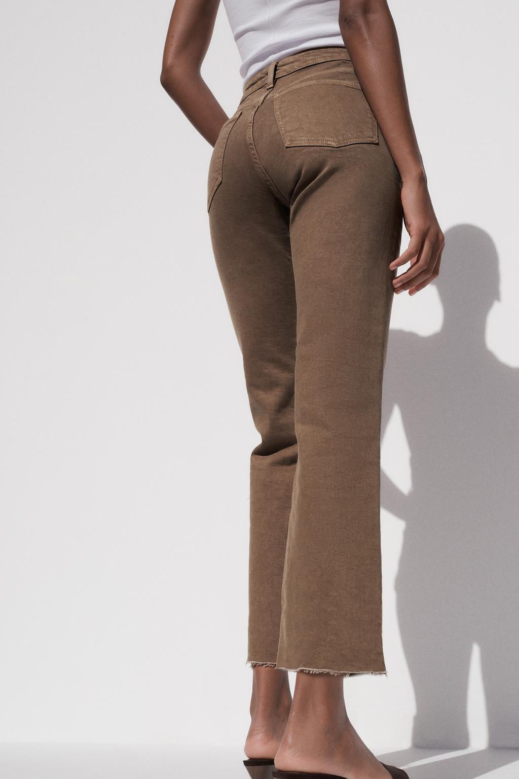 TRF CROPPED FLARE HIGH-WAIST JEANS - Zara фото 41