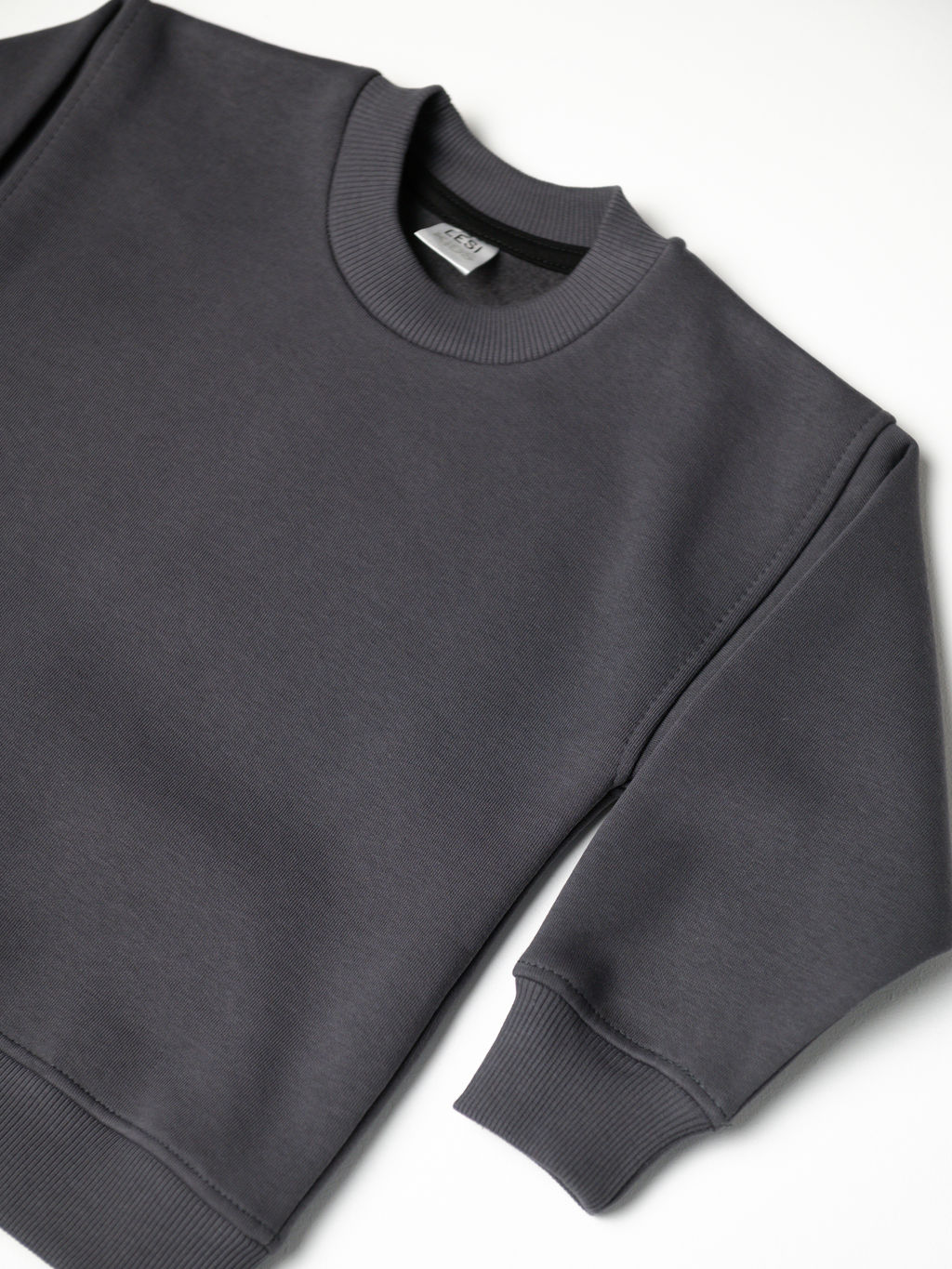 Костюм детский трикотажный с начёсом, тем.серый - Lesi kids фото 7