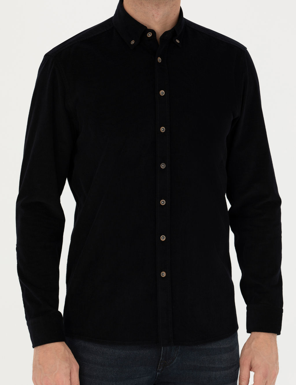 Siyah Regular Fit Uzun Kollu G_mlek