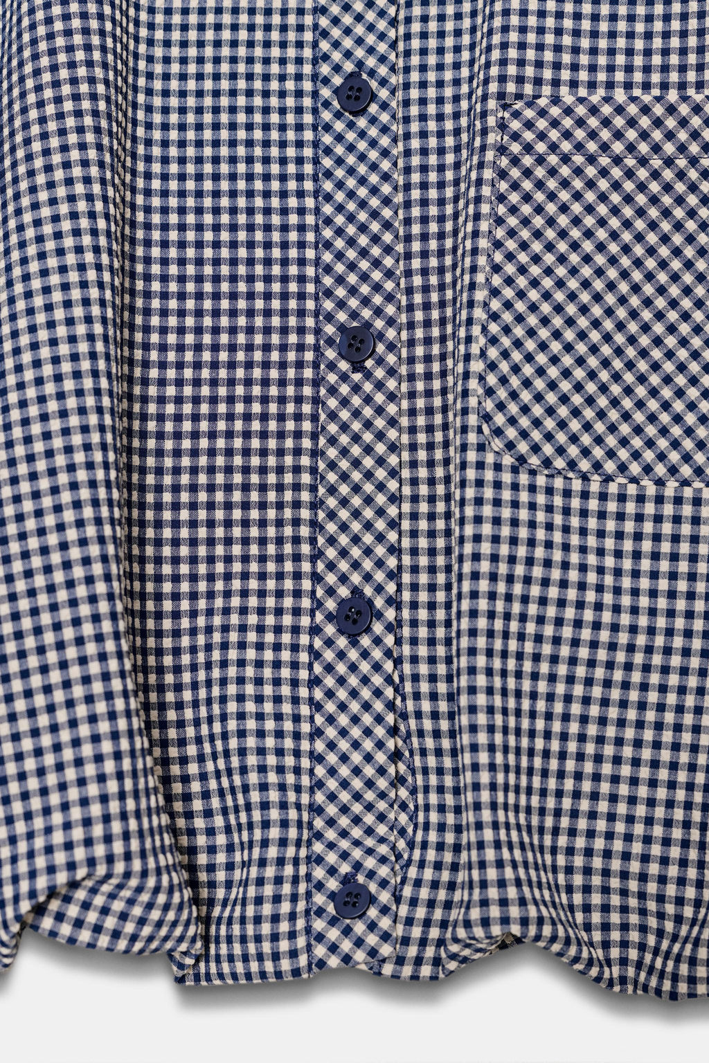 GINGHAM BALLOON SHIRT - Zara фото 7