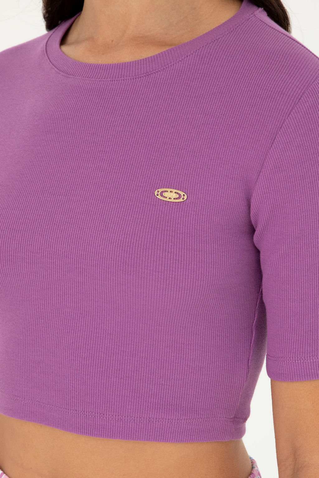 Футболка U.S. Polo Assn хлопок с эластаном фиолетовая  фото 7