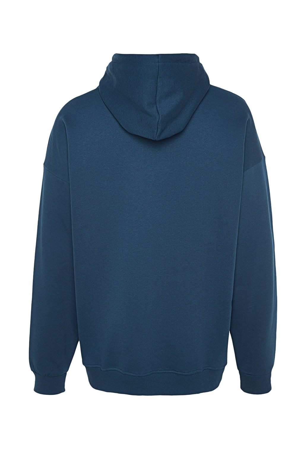TRENDYOL MAN Indigo Regular/Normal Kesim Kapusonlu Ici Polar/S?cak Tutan Kurt Nak?sl? Sweatshirt TMNAW24SW00018 - Trendyolmilla фото 12