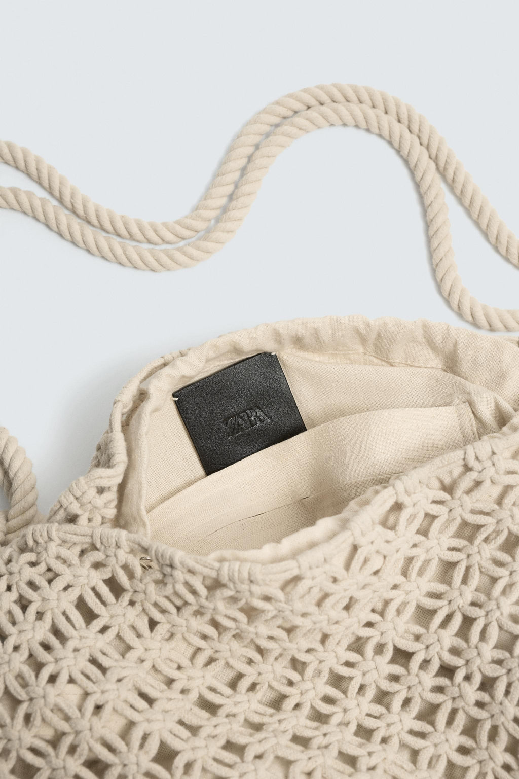 BOLSO DE HOMBRO MACRAM? / Marr?n Arena - Zara фото 8