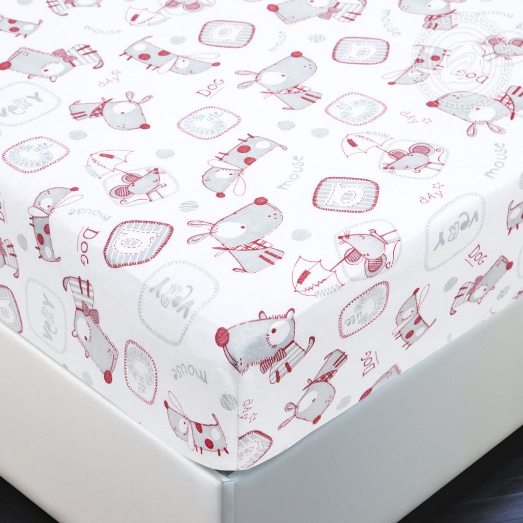 Простыня на резинке Друзья 60*120*10/1 шт. - 60*120*10 Трикотаж