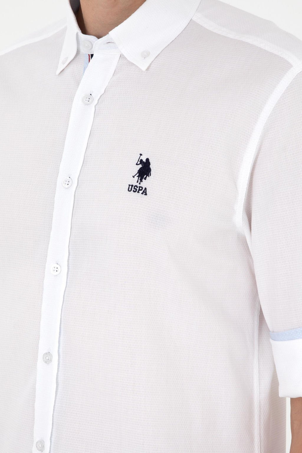 Мужская белая рубашка с длинным рукавом Неожиданная скидка в корзине - U.s. polo assn фото 7