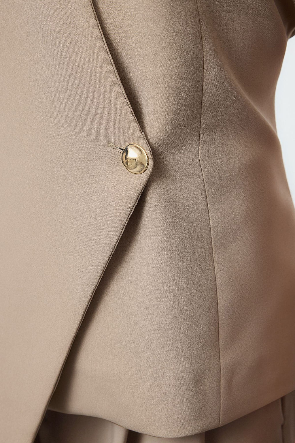 TRENDYOLMILLA Haki Oversize Kruvaze Dokuma Yelek TWOAW25YE00053  фото 5