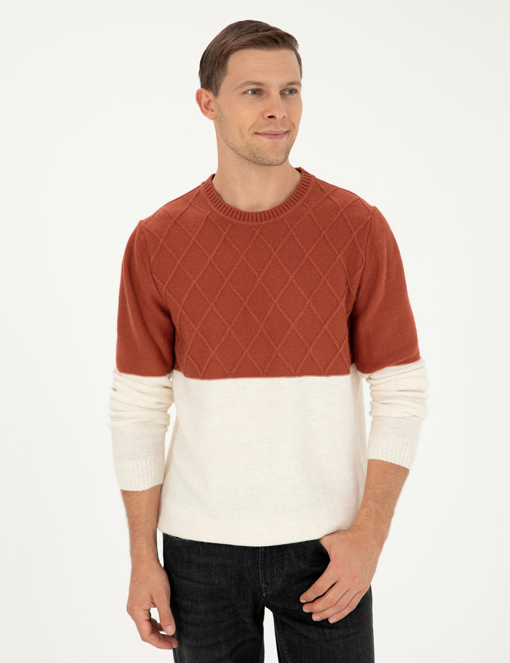 Свитер узкого кроя с плиткой - Cacharel фото 4