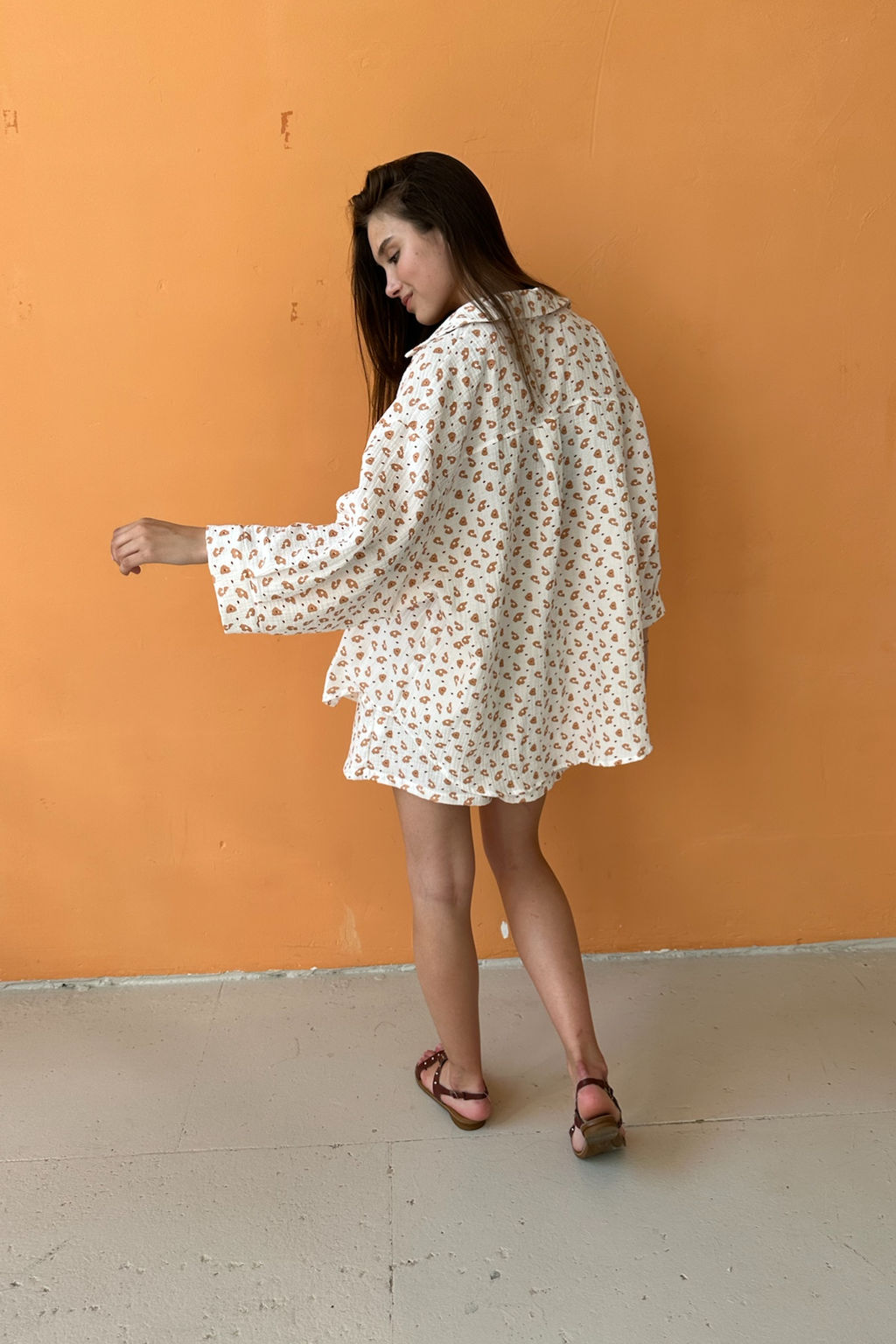 Костюм муслин SET019/25/Белый, бежевый - M&G all natural фото 3