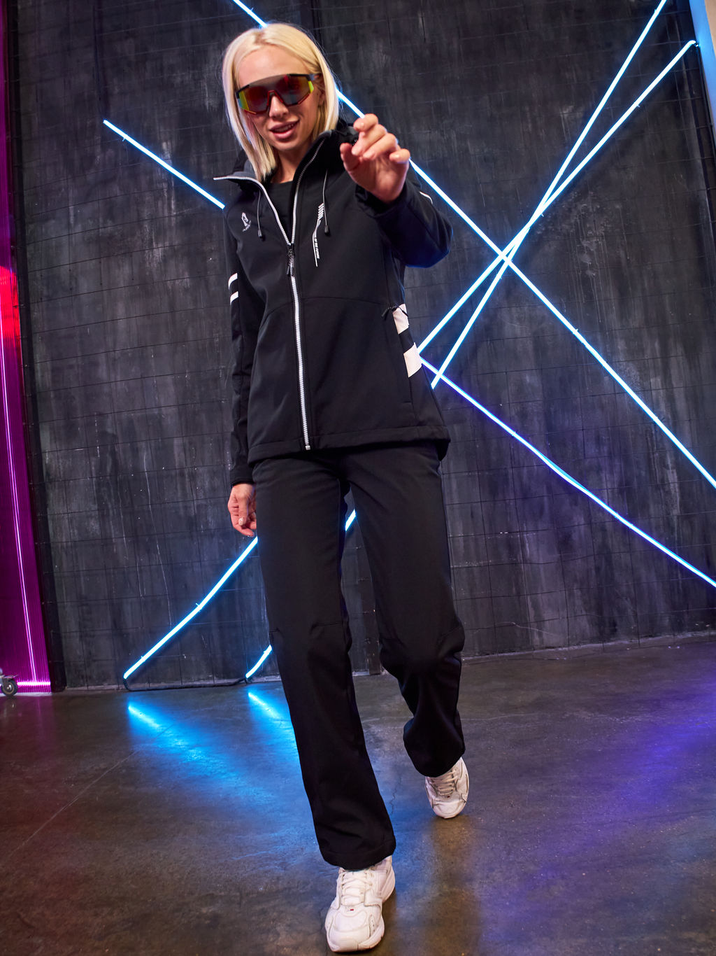 Женская мембранная куртка виндстоппер на флисе Azimuth Заря 124/23982_704 Черный  фото 25